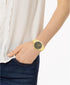 INC International Concepts Women's Gold-Tone Bracelet Watch 38mm Leopard Print